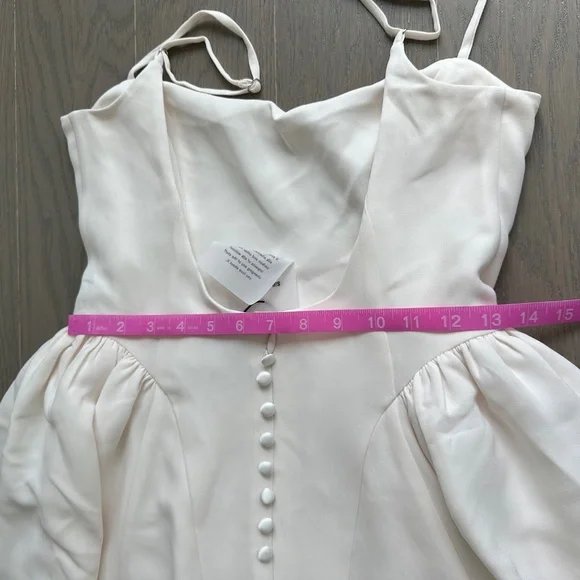 Reformation BONIE Fior Di Latte Ivory White Wedding Dress - Size 6 - with tags - Picture 14 of 15